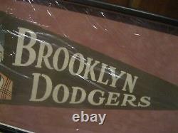 1950 Brooklyn Dodgers New York Dem Bums Vintage Pennant MLB Frame