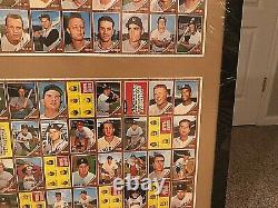 1962 Topps Baseball High Number uncut Baseball Sheets Professionally Framed