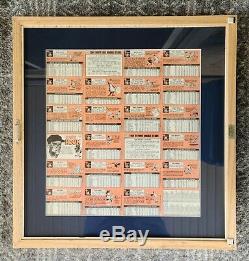 1969 Topps Baseball Tom Seaver Auto On Uncut 24 Card Sheet Custom Framed Look