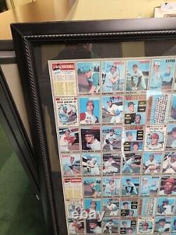 1970 uncut Topps Baseball full sheet framed