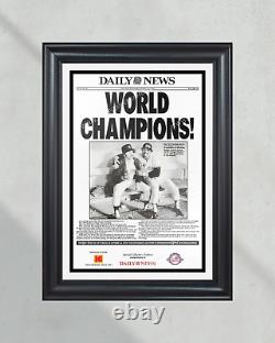 1978 New York Yankees World Series Champions Framed Front Page Newspaper Print
