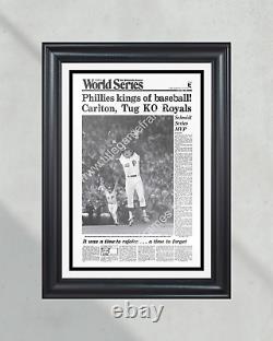 1980 Philadelphia Phillies World Series Champions Framed Front Page Newspaper Pr
