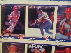1984 Fleer Update Baseball Complete Un-cut Sheet- Framed Clemens-Puckett-Gooden