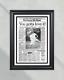 1985 Kansas City Royals World Series Champions Framed Front Page Newspaper Print