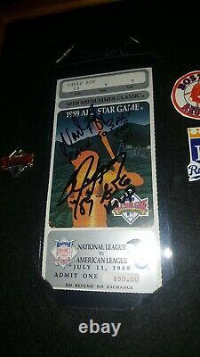 1989 Framed MLB All-Star Game Ticket Stub AUTO by Bo Jackson/Wade Boggs BAS PSA