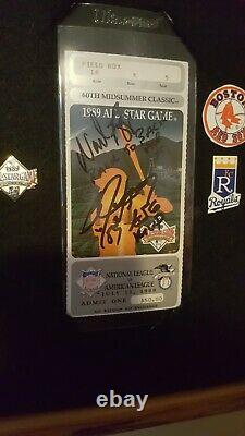 1989 Framed MLB All-Star Game Ticket Stub AUTO by Bo Jackson/Wade Boggs BAS PSA