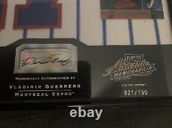 2002 Vladimir Guerrero Playoff Absolute Memorabilia Framed Auto Card Jersey /150