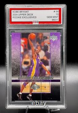 2004 Upper Deck Rookie Exclusives #59 Kobe Bryant Rookie Lakers CGG 10 Gem Mint