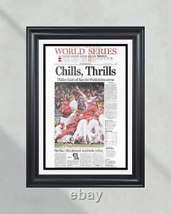 2008 Philadelphia Phillies Chills, Thrills World Series Champions Framed Front