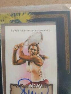 2008 Topps Allen & Ginter Framed Serena Williams Autograph Blue Auto
