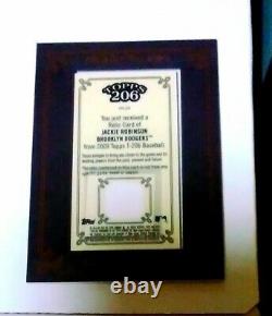 2009 Topps 206 Framed GAME USED BAT Relic Mini Old Mill Jackie Robinson #FR-24