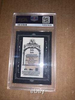 2011 topps gypsy queen Babe ruth framed mini Relic Game Used Bat Psa 8 Pop 3