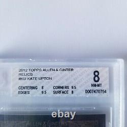 2012 Topps Allen & Ginter's Framed Mini Relics Kate Upton BGS Beckett grade 8 $$