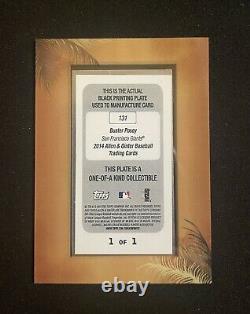 2014 Allen and Ginter Mini Framed Black Printing Plate #131 Buster Posey 1/1 ONE