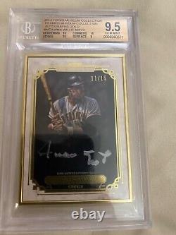 2014 Museum Collection Willie Mays Framed Gold BGS 9.5 Auto 9 #/15 Giants