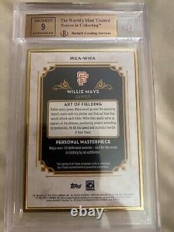 2014 Museum Collection Willie Mays Framed Gold BGS 9.5 Auto 9 #/15 Giants