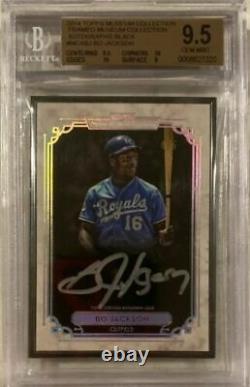 2014 Topps #MCABJ Topps Museum Collection Bo Jackson Framed /5, BGS 9.5, Auto 10