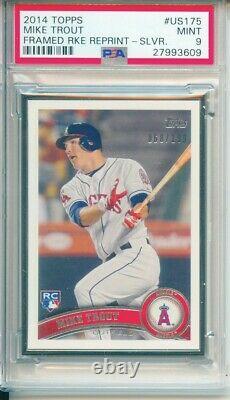2014 Topps Mike Trout SILVER FRAMED 2011 RC US175 PSA 9 Mint POP 3
