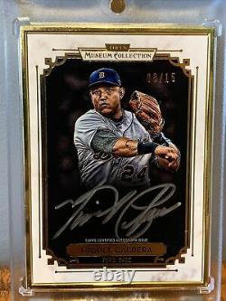 2014 Topps Museum Collection Miguel Cabrera Auto Silver with Metal Frame #/15