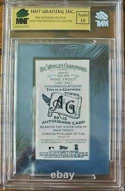 2015 Topps Allen & Ginter Framed Mini Autograph! Mike Trout! Graded 9.5/10