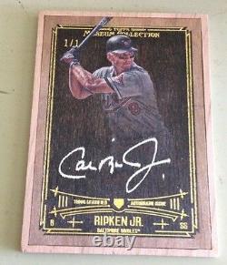 2015 Topps Museum Collection Baseball Cal Ripken Jr Wood Frame Autograph 1/1 Ssp