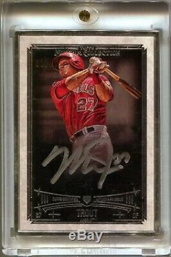 2015 Topps Museum Collection Silver Framed Mike Trout Auto 01/10 1/1 ON CARD