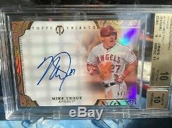 2015 Topps TRIBUTE MIKE TROUT Framed Autographs Orange BGS 10 PRISTINE