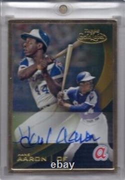2016 Topps Gold Label Framed Auto Hank Aaron Hard Signed