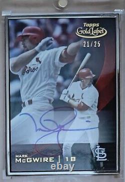 2016 Topps Gold Label Framed Autograph Mark Mcgwire Cardinals 21/25 (rare!)