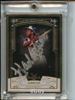2016 Topps Museum Collection Hank Aaron Framed Autographs Gold Auto /15
