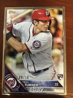 2016 Topps Series 1 Trea Turner Rookie Card #103 Silver Framed 08/16