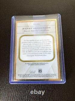 2016 Topps Transcendent Rickey Henderson AUTO Gold Framed 44/52 MINT Card