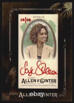 2017 Topps Allen & Ginter Mini Framed Autographs Red Ink Sage Steele Auto /10