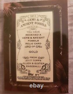 2017 Topps Allen and Ginter Framed Mini Gems and Ancient Fossil Relic #GAFG Gold