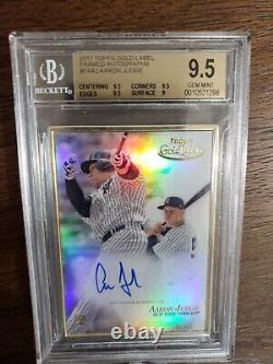 2017 Topps Gold Label Aaron Judge Framed Rookie RC Auto #FA-AJ BGS 9.5/10 NYY