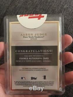 2017 Topps Gold Label Aaron Judge ROOKIE AUTO sealed RC Yankees Mint! Gold Frame