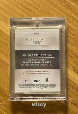 2017 Topps Gold Label Framed Autograph #1/5 MIKE TROUT On-Card Auto ANGELS