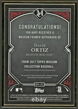 2017 Topps Museum Framed Black Autographed DAVID ORTIZ #7/10 SOX LEGEND