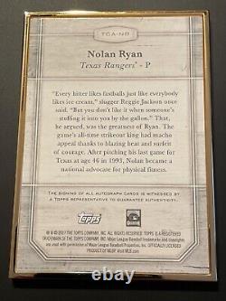 2017 Topps Transcendent NOLAN RYAN Gold Framed Auto /25 #TCR-NR HOF
