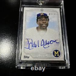 2017 Topps Transcendent VIP Auto HANK AARON Silver Framed 02/25 AUTOGRAPH Brewer