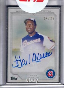 2017 Topps Transcendent VIP Auto HANK AARON Silver Framed 04/25 AUTOGRAPH Braves