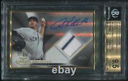 2018 Gold Label Andy Pettitte Golden Greats Framed Jersey Auto #02/25 BGS 9.5