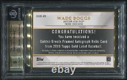 2018 Gold Label Wade Boggs Golden Greats Framed Jersey Auto #02/10 BGS 9.5