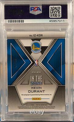 2018 Panini Spectra In the Zone Autographs Kevin Durant Auto 47/49 PSA 10