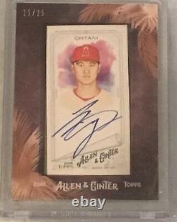 2018 Topps Allen & Ginter- Shohei Ohtani Auto #11/25 Framed Rookie Angels Wow RC