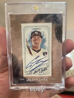 2018 Topps Allen & Ginter's Mini Framed Gleyber Torres #MA-GT Rookie Auto RC