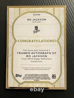 2018 Topps Definitive Collection Bo Jackson Auto Gold Frame #14/25 Royals