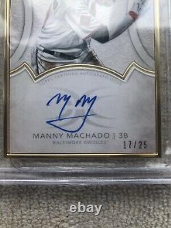 2018 Topps Definitive Collection Framed Auto #DCFAMM Manny Machado/25 BGS 9.5