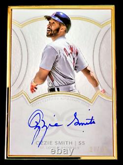 2018 Topps Definitive Gold Framed OZZIE SMITH MLB SP On-Card Auto /30 #DCFA-OS