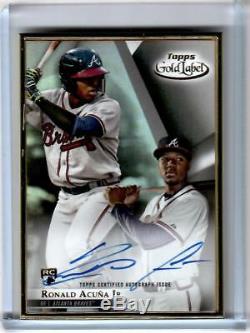 2018 Topps Gold Label Framed Autograph #FARA Ronald Acuna Jr. RC Braves